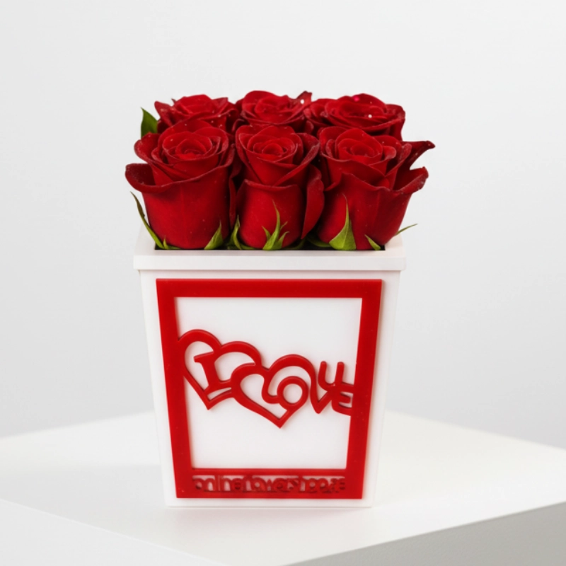 I Love - Red Roses Box